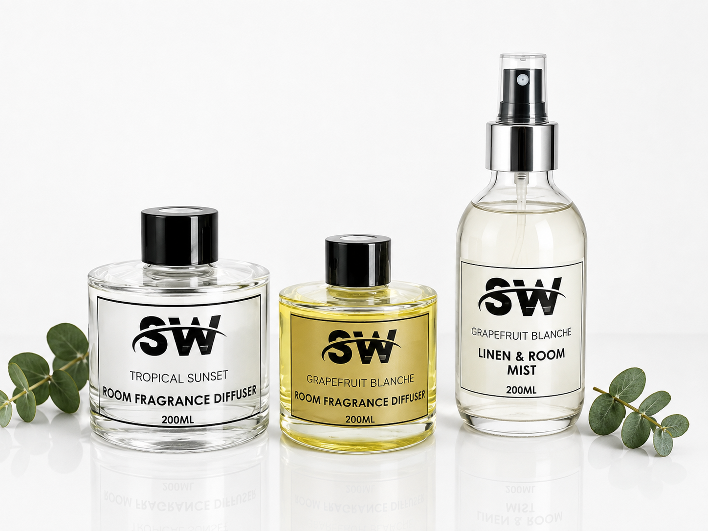 Room Fragrance Diffusers - Tropical Sunset, Velour Oud and Grapefruit Blanche